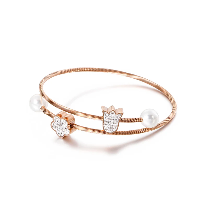 SEROPAL новинка Модный женский браслет с цветами браслеты кристаллами подарки