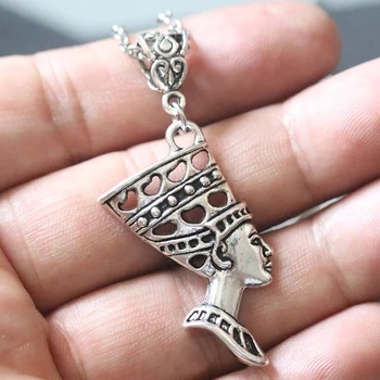 

New Fashion Egypt Necklace Vintage Queen Nefertiti Pendant Necklaces Women Men Gift Retro Jewelry Choker naszyjnik Collares