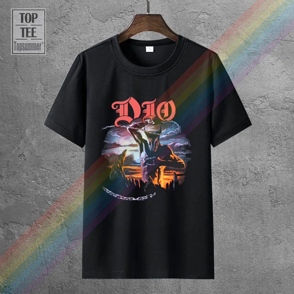 

Dio Holy Diver Official Licensed T Shirt Heavy Metal New S 3Xl O Neck Short Sleeves Boy Cotton Men T Shirt Top Tee