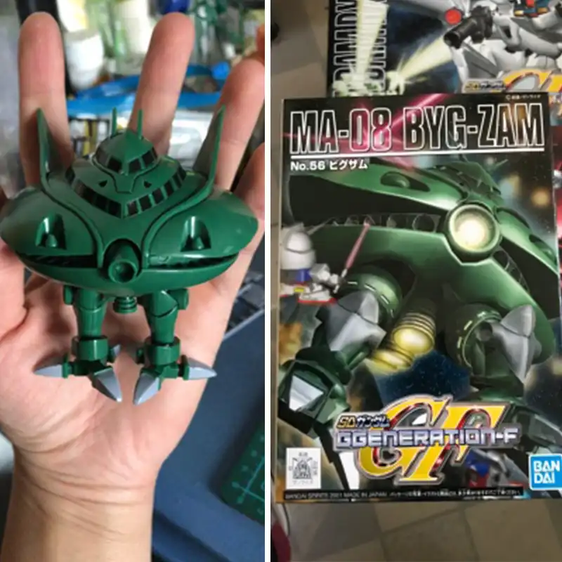 Original Bandai Q Version Sd Gg 56 Ma 08 Byg Zam Gundam Assembly Action Figureals Model Dolls Action Figures Aliexpress