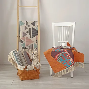 

Cotton Floor Mat Carpet Woven Mat Tatami Nordic Wind Cotton Linen Living Room Bedroom Bedside Mat Carpets for Living Room