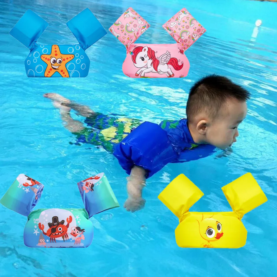 Floats Swimming Sleeves Arm Ring Kids Life Vest Safety Jacket Baby Bath Toy 