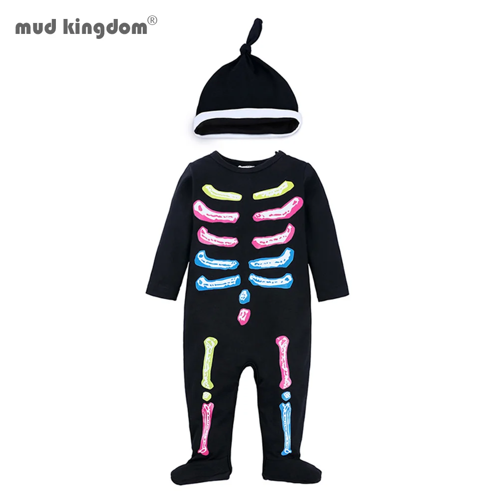 Mudkingdom/Детские комбинезоны Детская одежда с длинными рукавами и шапка комплект из