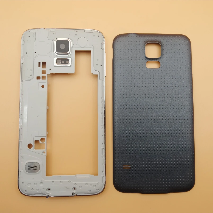 Для Samsung Galaxy S5 G900F G900H G900 i9600 средняя рамка пластина + крышка корпуса батарейного