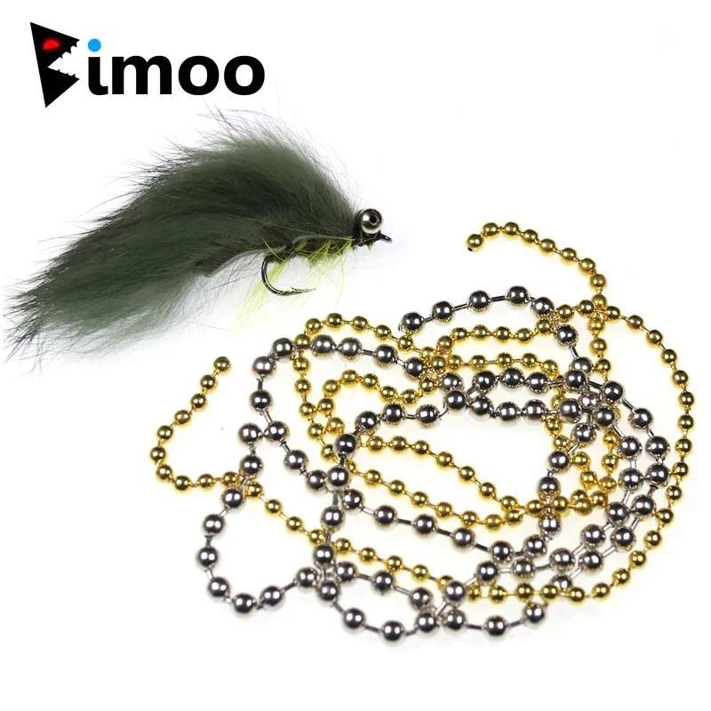 45/60cm Sinking Fly Tying Bead Chain Head Streamer Nymph Zonker