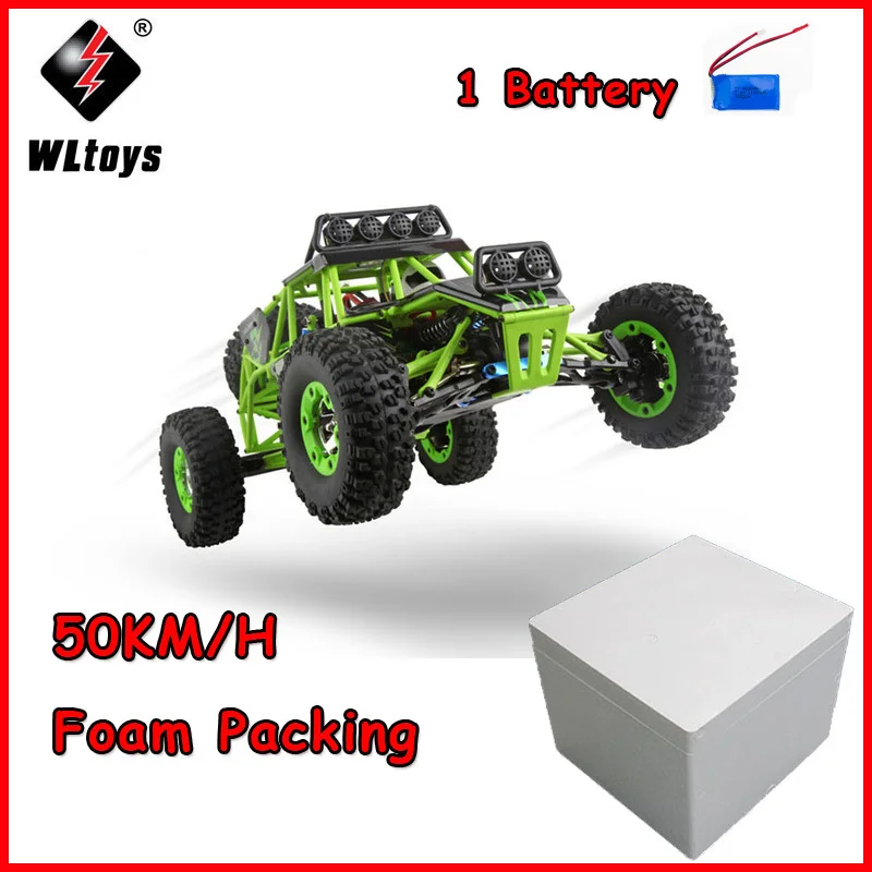 WLtoys супер мощный Радиоуправляемый автомобиль 12428-B 1:12 2,4G 4WD 50 км/ч Электрический пульт дистанционного управления для скалолазания внедорожника высокоскоростная радиоуправляемая Игрушечная машина - Цвет: 12428 Foam 1 battery