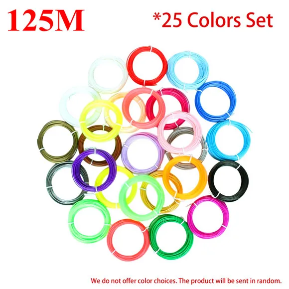 25 Colors 125M 25 цветов, 20 цветов, 10 цветов/набор, нить для 3D-принтера, PLA 1,75 мм, материалы для 3D-принтера, материалы для 3d-печати, ручка для рисования - Цвет: 25 Colors 125M