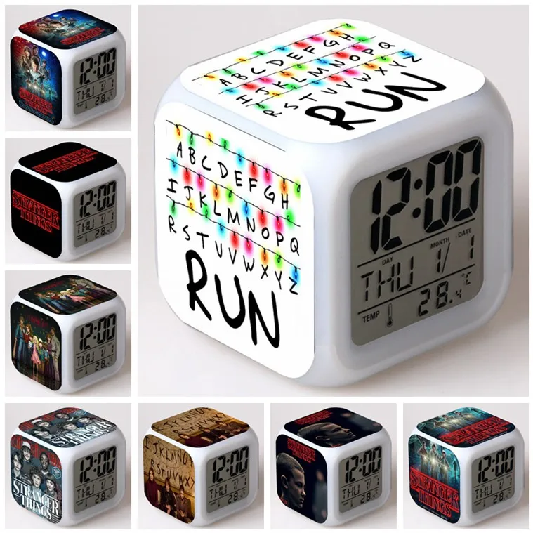 

Stranger Things Eleven Movie Figma Model LED Alarm Clock Colorful Touch Light Desk Watch Stranger Things Action & toy Figures