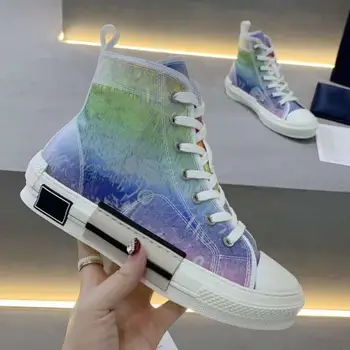 

2020 new designer brand High Top Sneakers men women special materials hyaline Trainers lacet fashion homme shoes Size 35-45