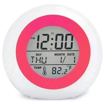 

Kids Digital Alarm Clock, 7 Color Night Light, Children Boys and Girls, Students to Wake Up At Bedroom,Bedside Operated