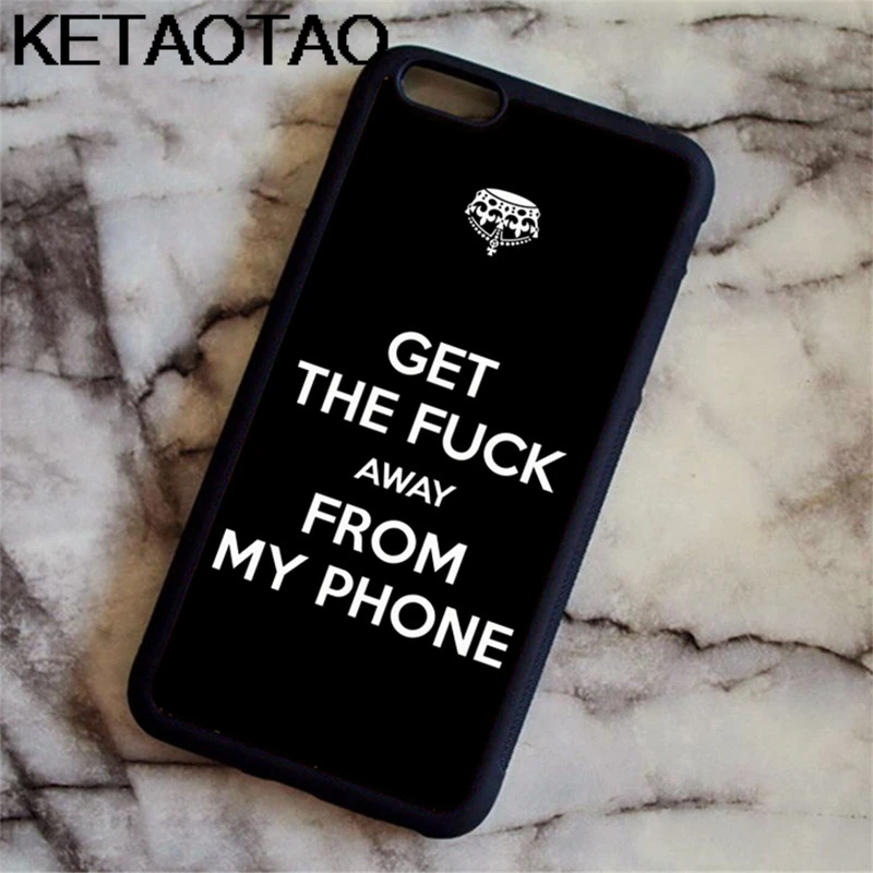 KETAOTAO не трогайте мой чехол для телефона s для iPhone 4S 5C 5S 6S 7 8 SE X Plus XR XS Max Чехол Мягкий ТПУ резиновый силиконовый - Цвет: Черный