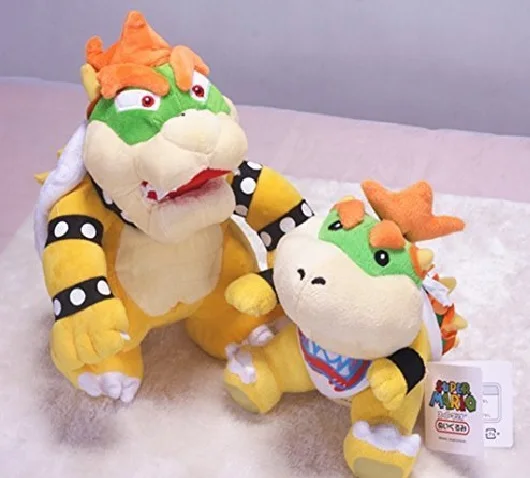 Супер Марио 15 см Bowser Jr. И 24 см стоящий Теплозаправщик koopa король персонаж чучела плюшевые дети день рождения рождественские подарки