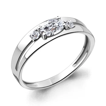 

Ring AQUAMARINE with cubic, silver 925