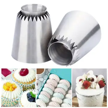 

Sultan tube Russian Pastry Tip 1Pcs Icing Piping Stainlessl Steel Nozzles Cookie Large Icing Piping Nozzles Cupcake BakinTool