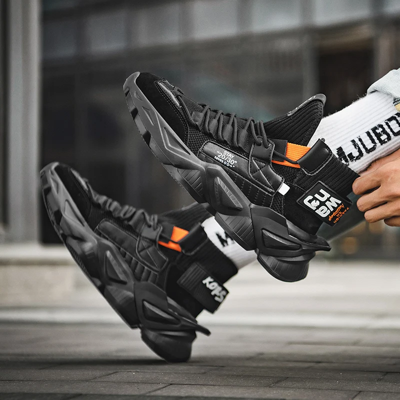 High quality men's running shoes lightweight large size outdoor sports shoes casual shoes breathable outdoor flat walking shoes