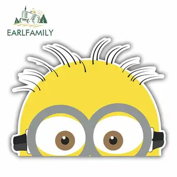 

EARLFAMILY 13cm x 9.9cm For Minion Peeper Car Sticker Creative Car Truck Decal Vinyl Car Sticker Custom Printing Car Accessories
