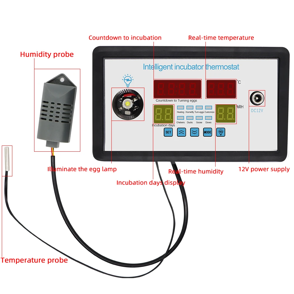 Intelligent Incubator Thermometer High accuracy and wide measuring range