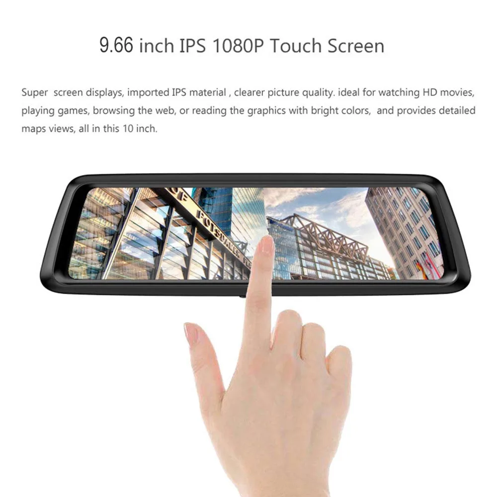DVR DASH CAMERA HD Video Recorder Touch Screen Photography 1920x1080 Dual Lens Rearview
