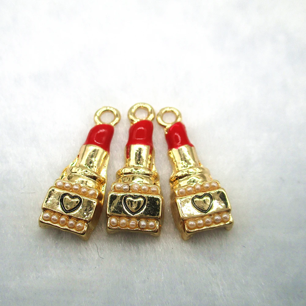 10pcs/lot Sexy Lipstick Enamel Charms Pendant fit Bracelet DIY Craft Jewelry Accessories Findings XL419 | Украшения и аксессуары