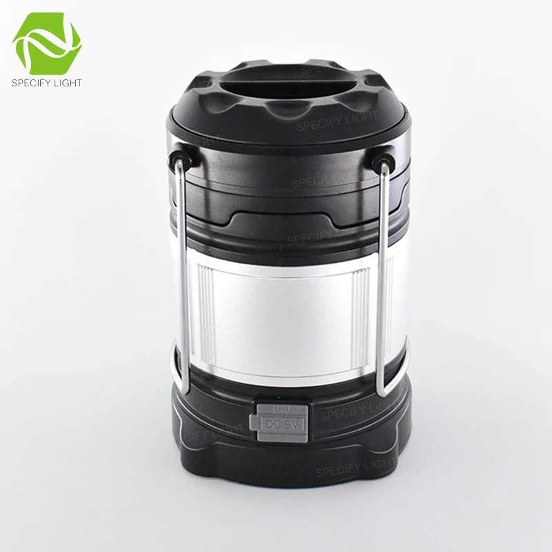 Multi-functional Portable LED Lantern Power Bank Camping Emergecy Light USB Charging 3pcs AA and 2pcs 18650 Battery Power Supply (3)