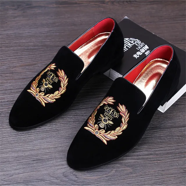 Ikenne Leather Embroidery Loafers