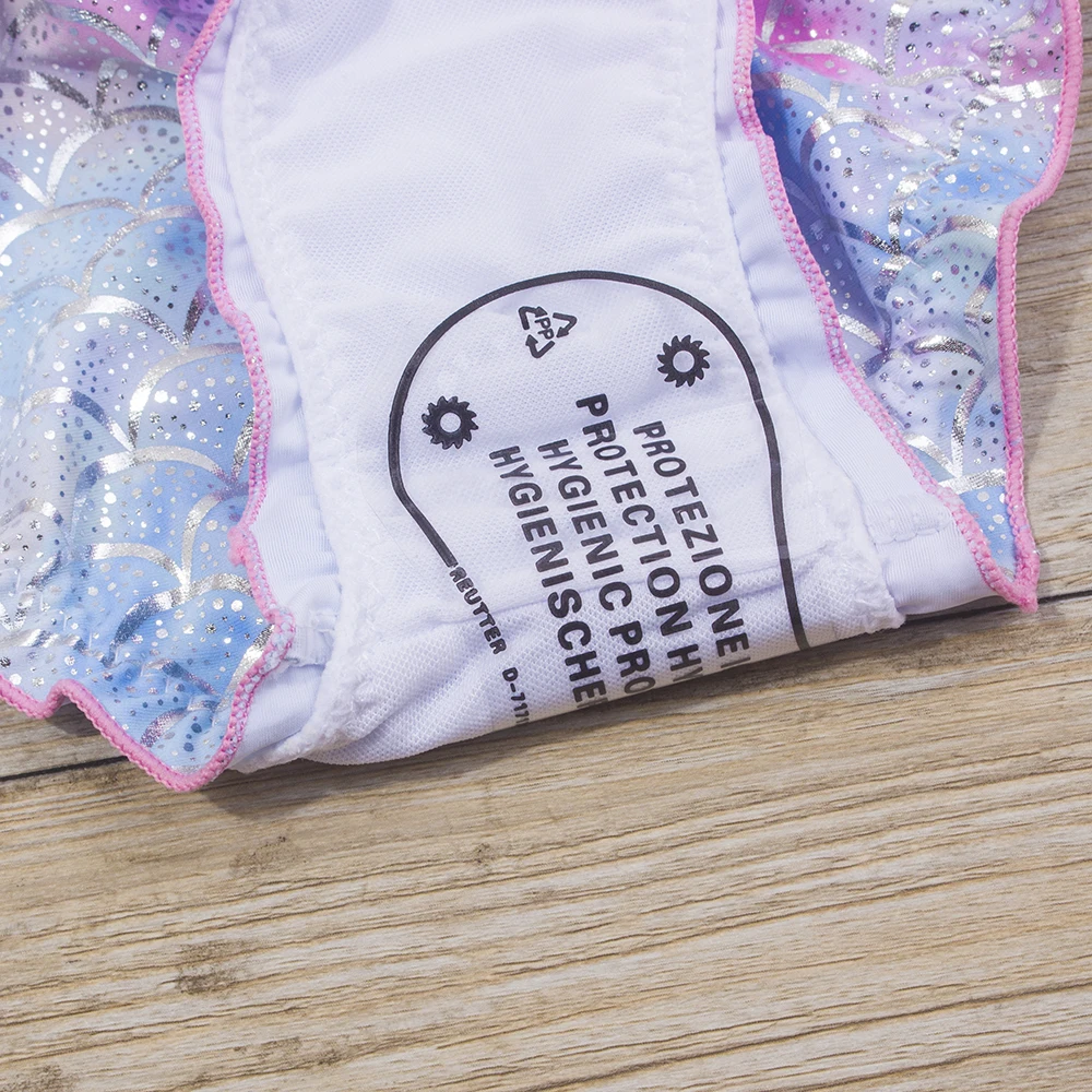 Sequined Mermaid scales Girl Swimsuit Kids Teenage Girl Bikini Set Two Piece Children's Swimwear Girls Bathing Suit Beachwear