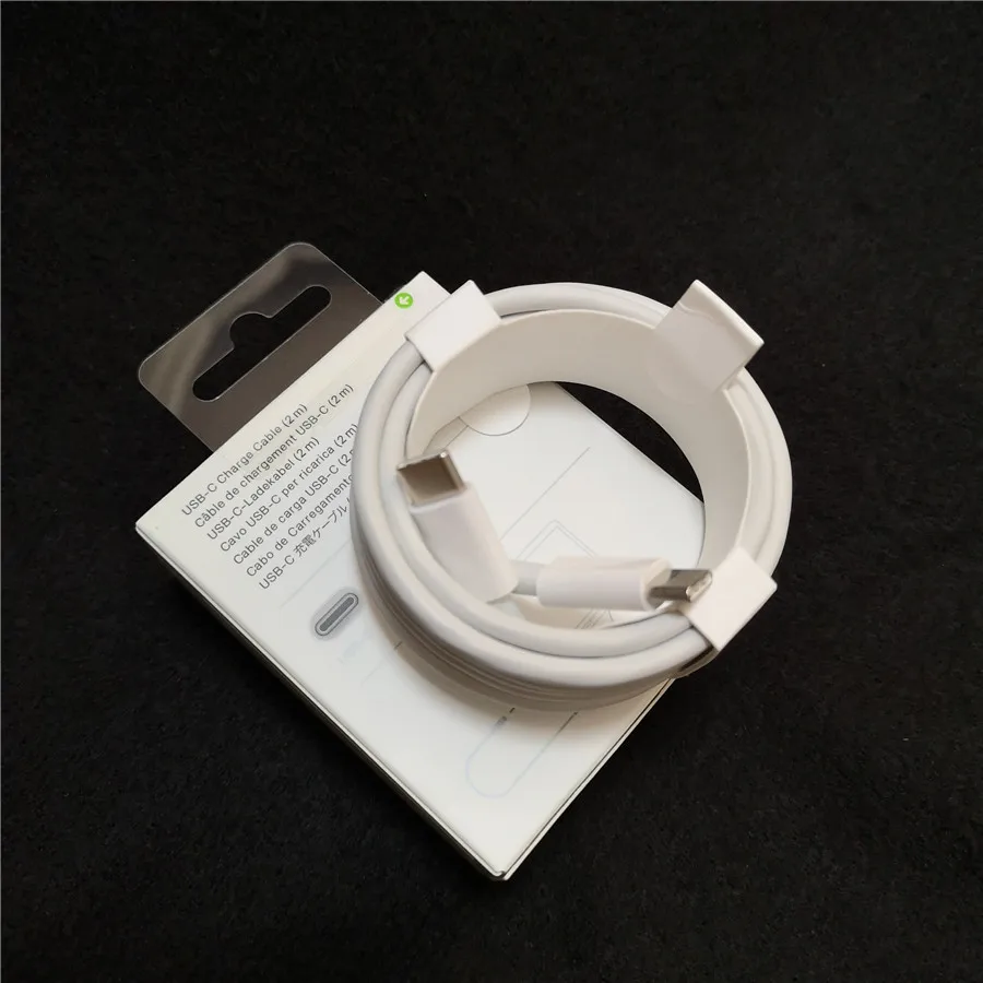 50 шт. USB c 2 м/6 футов зарядный кабель для передачи данных двойной тип c зарядный кабель для Macbook huawei samsung xiaomi в розничной упаковке