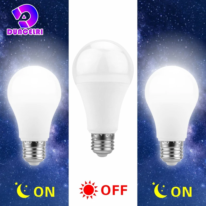 LED Dusk To Dawn Bulb 5W 7W 9W 12W E27 ​Sensor Outdoor Light AC 110V 220V 85-265V Day Night Light Auto ON/OFF LED Smart Lamp wenni led corn lamp 110v bombillas 220v led e14 candle light bulb e27 led light 20w 15w 12w 9w 7w 5w 3 5w b22 lampara 5736 smd