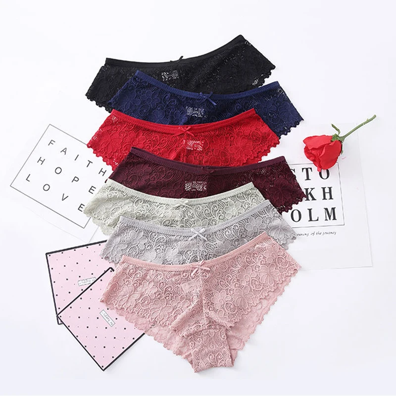3 шт./Лот сексуальные трусики для женщин кружевное нижнее белье бесшовные трусы