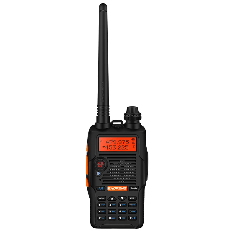 Baofeng UV-5R V walkie-talkie 1 шт. Профессиональный fm-приемопередатчик с гарнитурой 136-174/400-520mHZ ham radio comunicador Black