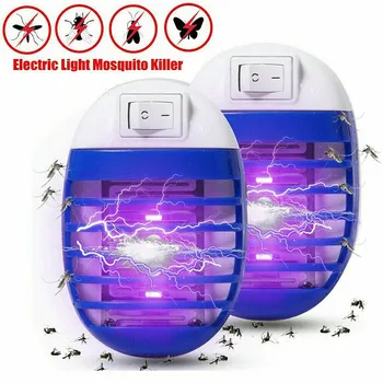 

Hiyork Mosquito Killer Lamp 2PCS Zapper Electronic Bug Insect Killer LED Socket Trap Mute Radiationless Flies killing UV Light