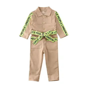

UK Kids Childrens Boilersuit Overall Coverall Girls Boys jumpsuit 5 Sizes NEW Outfits Cotton Unisex Casual Letter Print Casual
