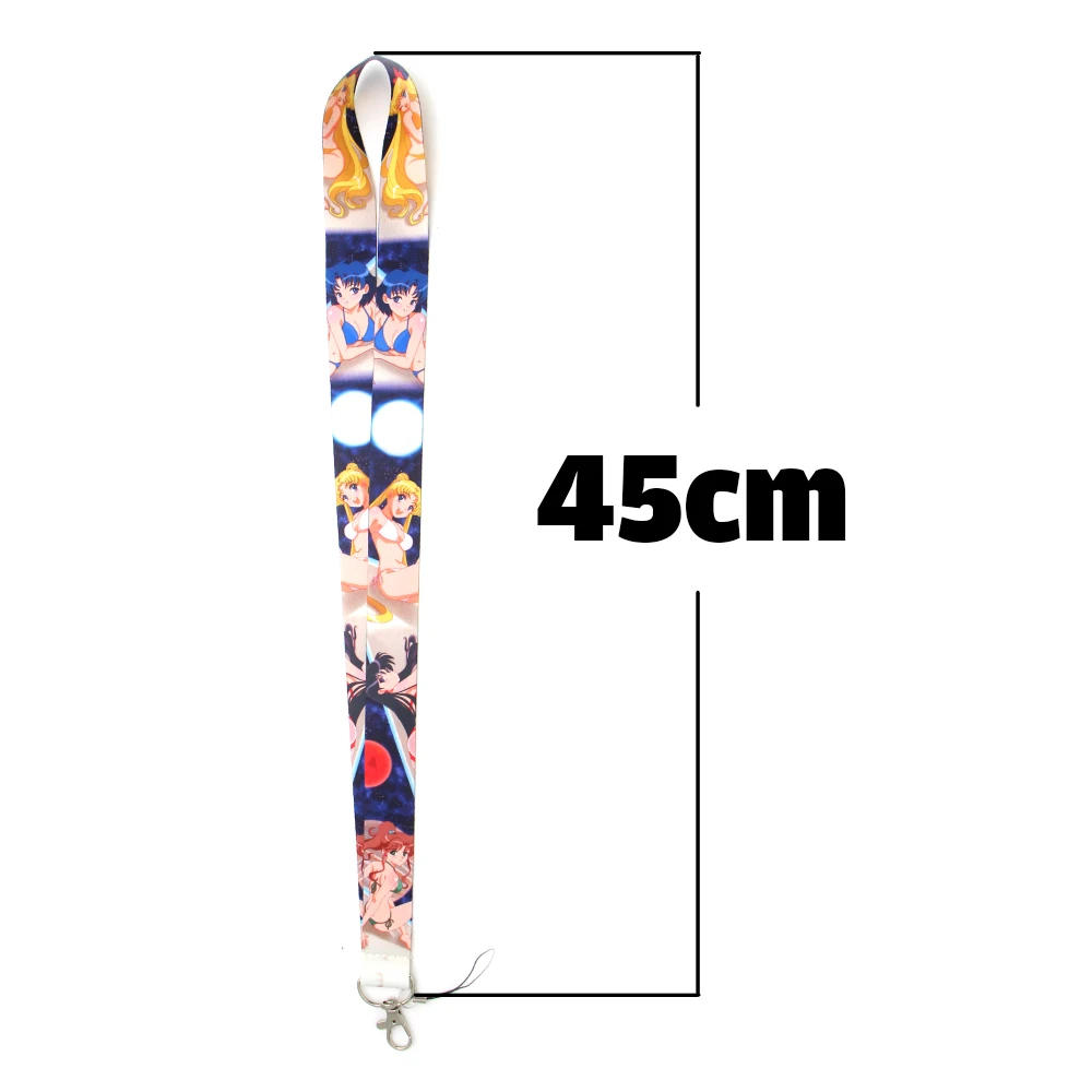 Sailor Moon ремешок на шею для ключей, ID карты, мобильного телефона, ремни, USB держатель для бейджа, сделай сам, ремешок на шею, висячий канат, Lanyards, 1 шт