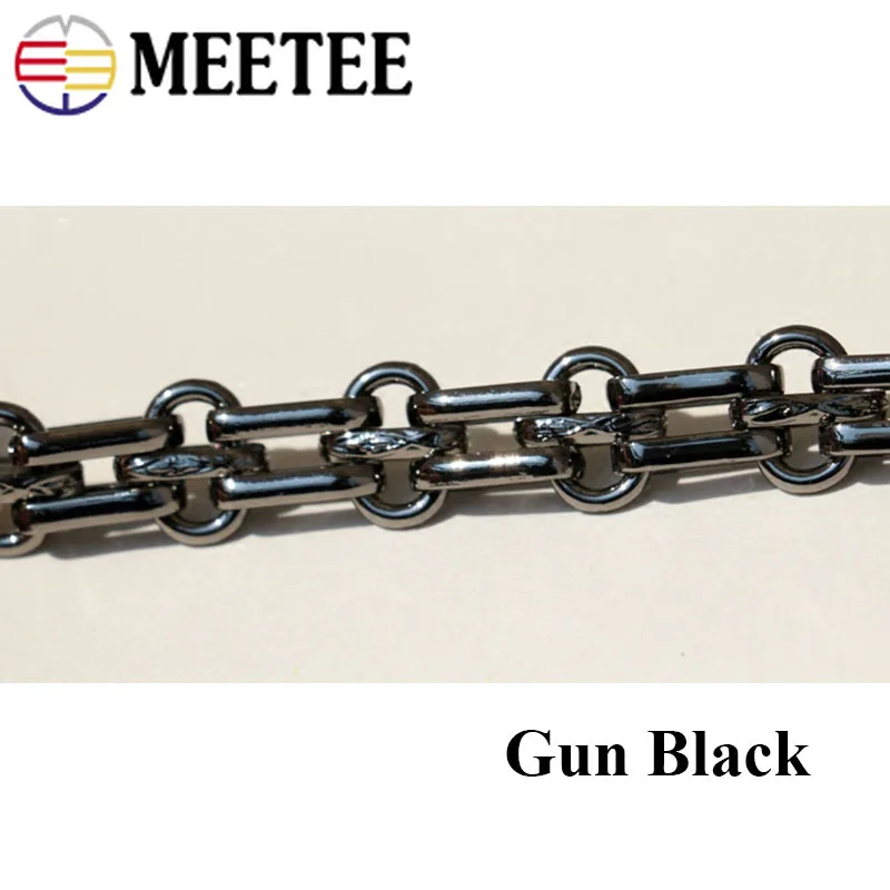 Meetee 40/60/80/100/120/140 см 12 мм Ширина металлическая цепь, поворотный застежка-крючки для сумок аппаратные средства "сделай сам" сумке аксессуары BF202