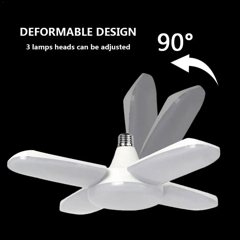

Creative LED Pendant Lights Foldable 4 Fan Blade Bulbs 60W 85-265V E27/E26 Super Bright Adjustable Lights Home Energy Saving