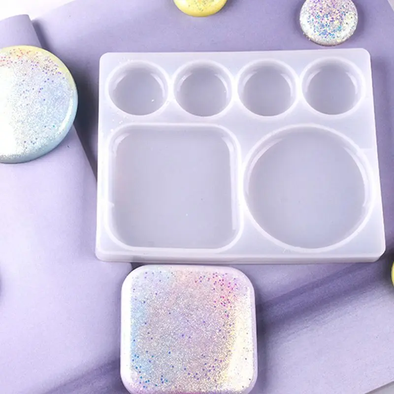 DIY художественная водная краска рисует Пигмент палитра цветов плесень эпоксидные силиконовые формы