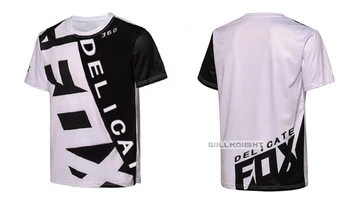 

Delicate Fox 360 Men's Racing Motorbike Street Moto Offroad Short Sleeve Motocross Scooter Summer T Shirts