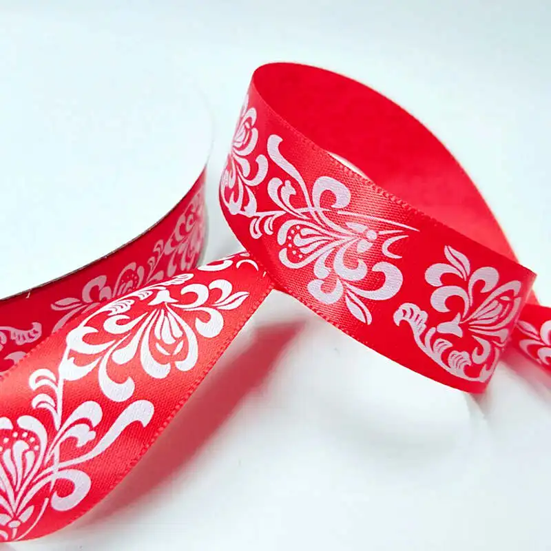 red 5 yards HL 5 ярдов/6 ярдов 25 мм полиэстер атласные ленты DIY подарочная упаковка изготовления Свадебная Рождество декоративные фурнитура для шитья рюкзак тесьма для шитья швейная фурнитура тесьма для отделки лямки - Цвет: red 5 yards
