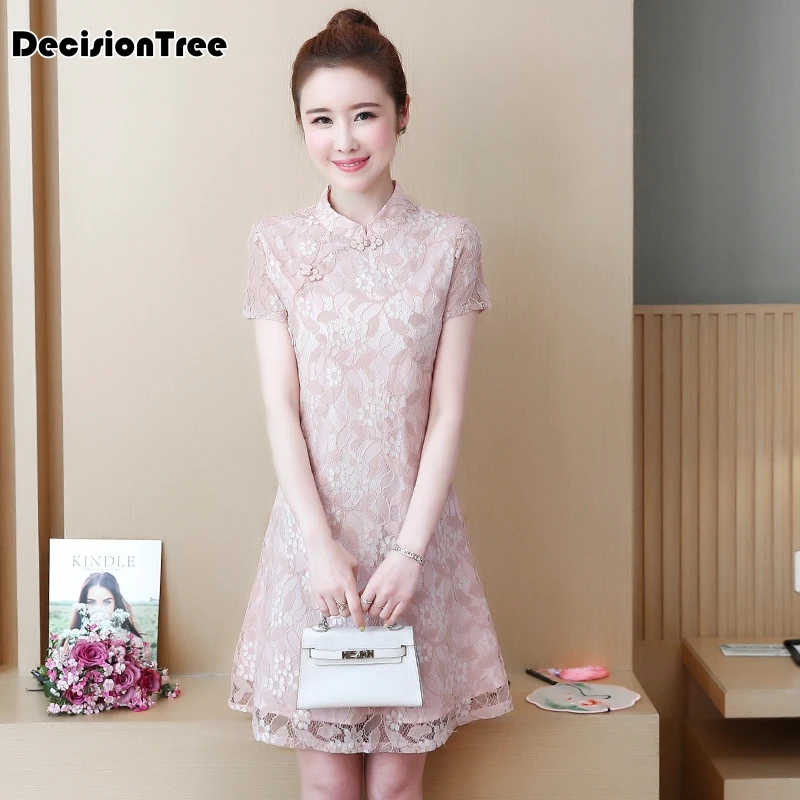 Китайское традиционное свадебное платье cheongsam Восточное женское элегантное qipao сексуальное кружевное короткое платье с вышивкой qipao