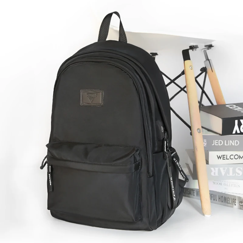 FRN New Nylon Waterproof Backpack Men Casual Backpack Large Capacity USB Charging Fashion Schoolbag 15.6 Inch Laptop Bag