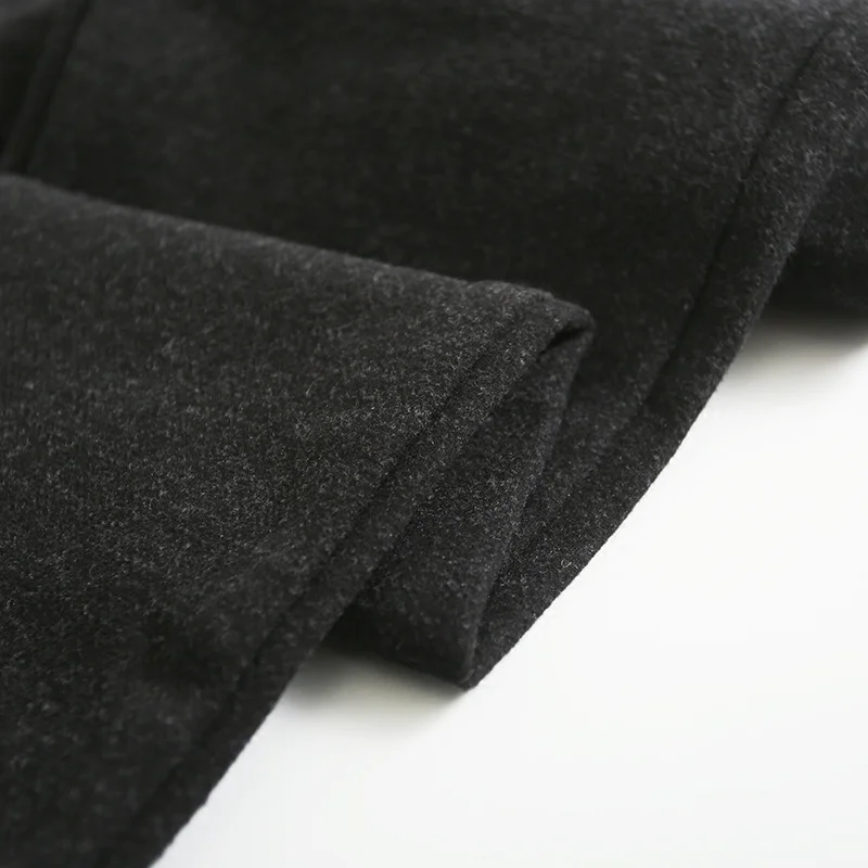 Шерстяные шаровары размера плюс 5XL, женские повседневные Черные зимние штаны на шнуровке, женские Pantalon, женские теплые длинные штаны C5191