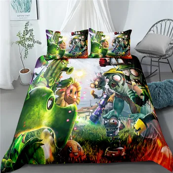 

Single bed 140*210cm children's quilt microfiber sunflower plant 3D printing pattern children's birthday gift zombie comics