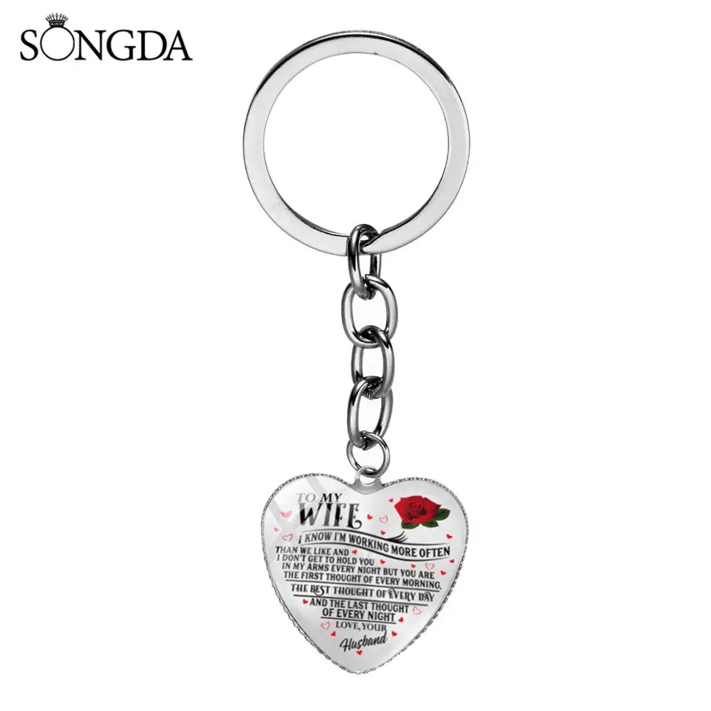 Брелок для ключей с надписью от мужа Женский креативный брелок автомобиля