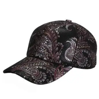 SILOQIN тренд женские шапки осень зима мода Овчина натуральная кожа шляпа Snapback Регулируемый размер Дамская брендовая бейсболка - Цвет: Style E