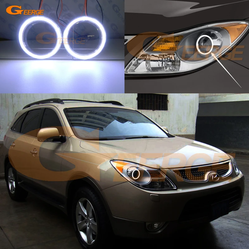 Для Hyundai veracruz ix55 2007 2008 2009 2010 2011 2012 отличные ультра яркие COB led Ангельские Глазки halo