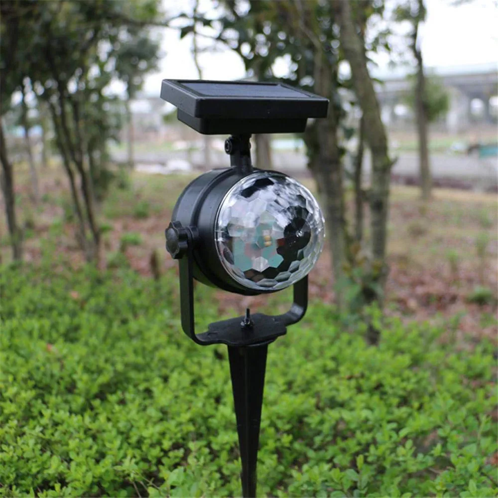 Solar Projection Lamp RGB Rotatable Crystal Magic Ball Christmas Disco Stage light Outdoor Lawn Landscape Pathway Yard Light Solar Projection Lamp RGB Rotatable Crystal Magic Ball Christmas Disco Stage light Outdoor Lawn Landscape Pathway Yard Light
