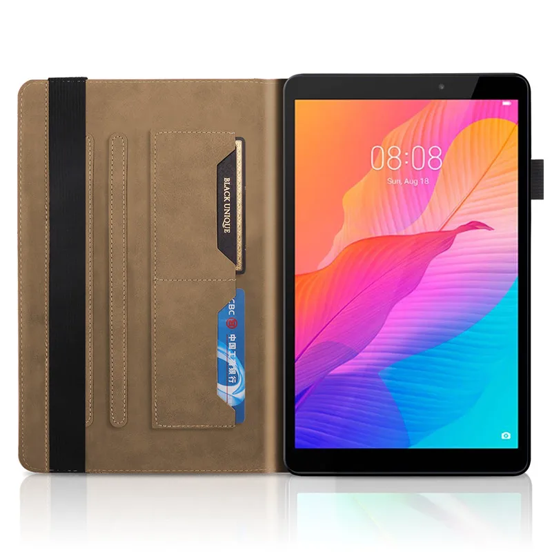 Emboss Árvore Case da Aleta de Couro para Huawei Matepad t8 Case Kob2-w09 Kob2-l09 Suporte Carteira Tablet para Huawei Matepad t Polegada Capa - Imagem 5