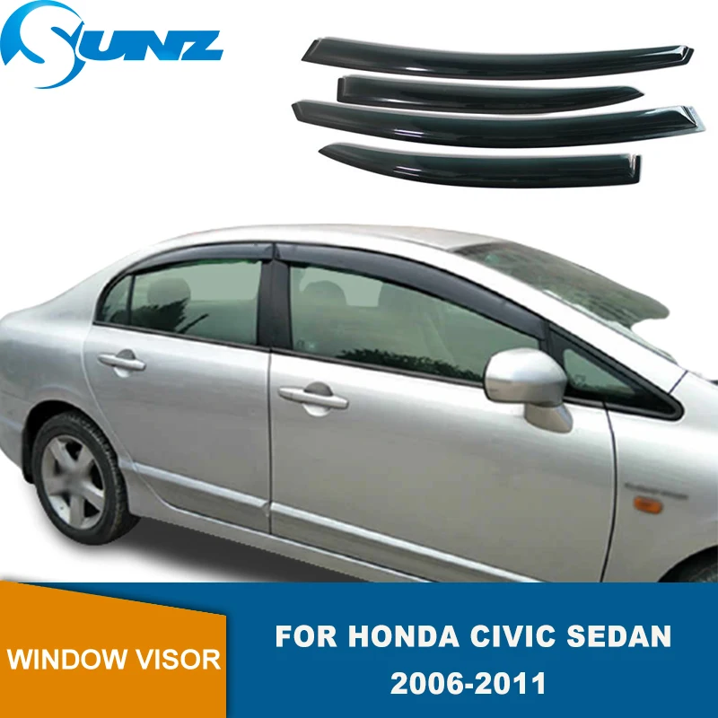 Боковое окно отражатель для Honda Civic Седан 2006 2007 2008 2009 2010 2011 акриловый черный окна