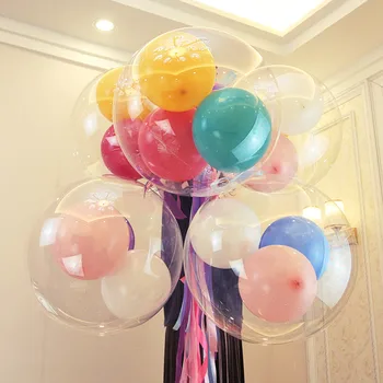 

50pcs 10/18/24/36 Inch No Wrinkles Transparent Clear Bubble Balloons Birthday Decor Party Supplies Wedding Party DIY Balloons