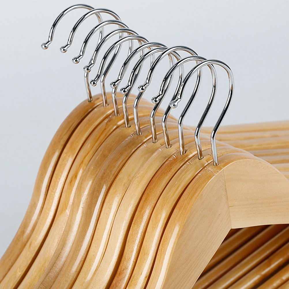 40pcs Solid Wood Hanger Non-Slip Hangers Clothes Hangers Shirts Sweaters Dress Hanger Drying Rack for Home